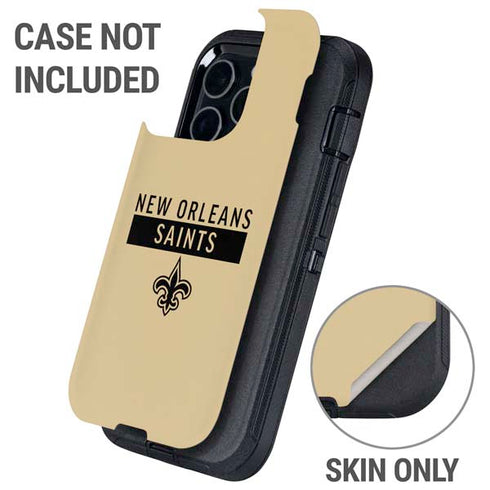 NFL New Orleans Saints Gold Performance Series Otterbox Defender iPhone Skin