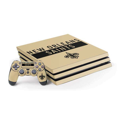 NFL New Orleans Saints Gold Performance Series PlayStation PS4 Skins