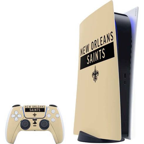 NFL New Orleans Saints Gold Performance Series PlayStation PS5 Skins