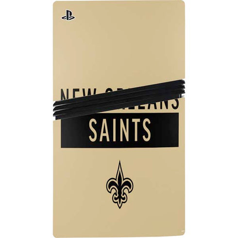 NFL New Orleans Saints Gold Performance Series PS5 Pro Console Skin