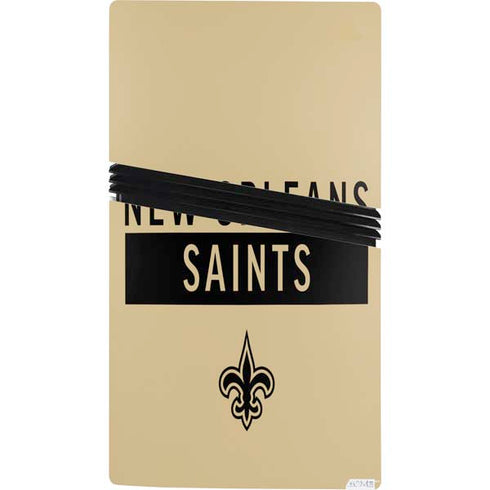 NFL New Orleans Saints Gold Performance Series PS5 Pro Console Skin