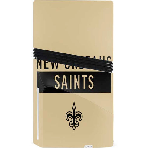 NFL New Orleans Saints Gold Performance Series PS5 Pro Disk Bundle Skin