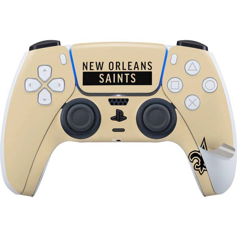 NFL New Orleans Saints Gold Performance Series PS5 Pro Disk Bundle Skin