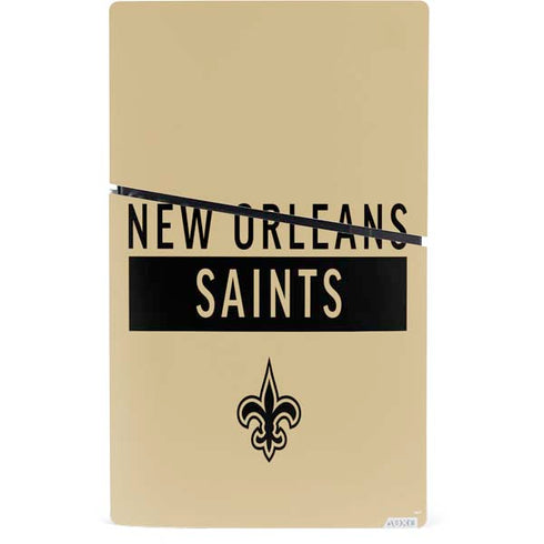 NFL New Orleans Saints Gold Performance Series PS5 Slim Digital Edition Console Skin