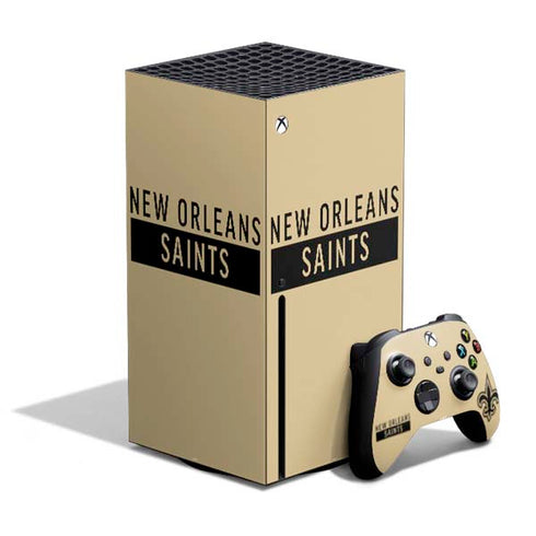 NFL New Orleans Saints Gold Performance Series Xbox Series X Skins