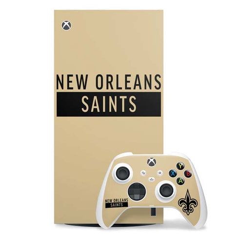 NFL New Orleans Saints Gold Performance Series Xbox Series X Skins