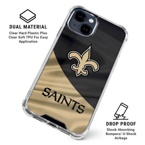 NFL New Orleans Saints iPhone 15 Clear Case