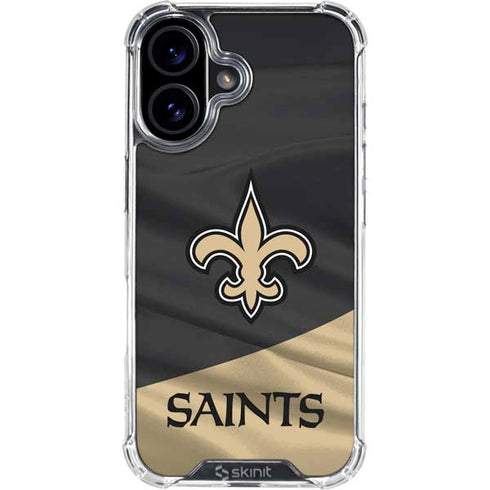 NFL New Orleans Saints iPhone 16 Plus Clear Case