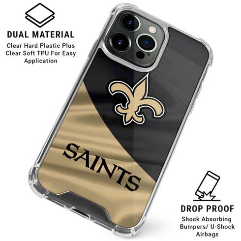 NFL New Orleans Saints iPhone 16 Pro Max Clear Case