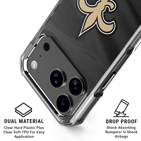 NFL New Orleans Saints iPhone 17 Pro Clear Case