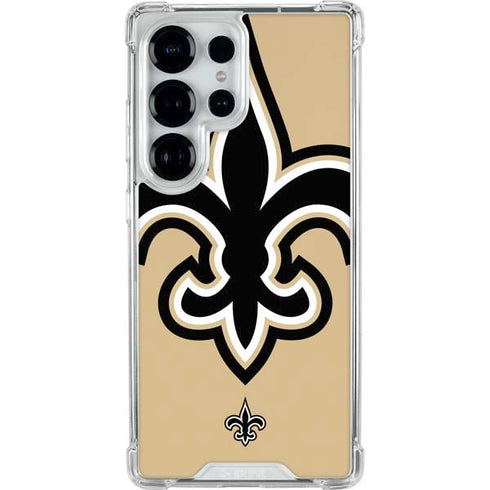 NFL New Orleans Saints Large Logo Galaxy S25 Ultra Clear Case