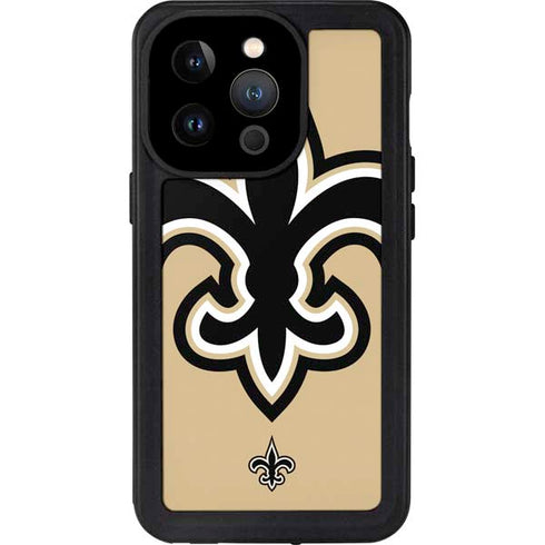 NFL New Orleans Saints Large Logo iPhone 15 Pro Waterproof Case