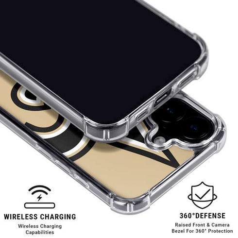 NFL New Orleans Saints Large Logo iPhone 16 MagSafe Case