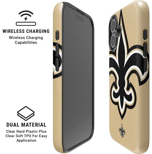 NFL New Orleans Saints Large Logo iPhone 16 Plus Magsafe Impact Case