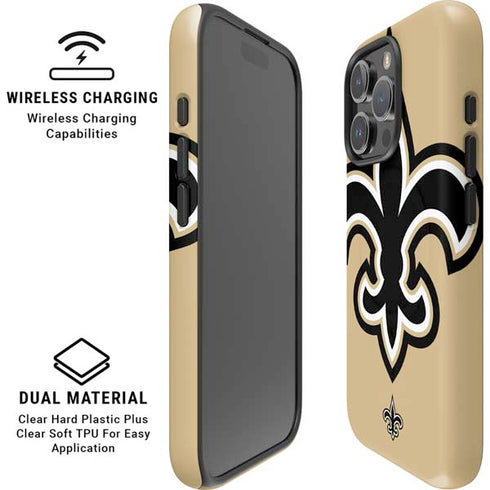 NFL New Orleans Saints Large Logo iPhone 16 Pro Magsafe Impact Case