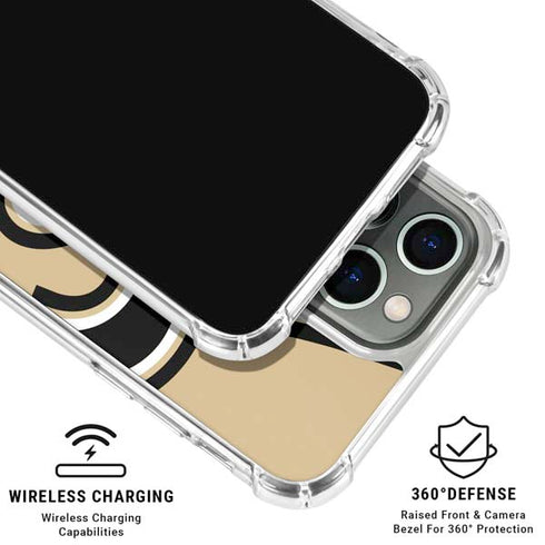 NFL New Orleans Saints Large Logo iPhone 16 Pro Max Clear Case