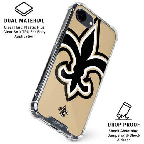 NFL New Orleans Saints Large Logo iPhone 16e Clear Case