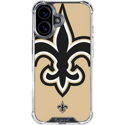 NFL New Orleans Saints Large Logo iPhone 17 Clear Case