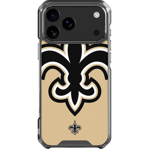 NFL New Orleans Saints Large Logo iPhone 18 Pro Max Clear Case