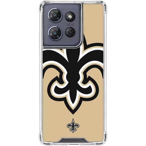 NFL New Orleans Saints Large Logo Moto G 5G (2025) Clear Case