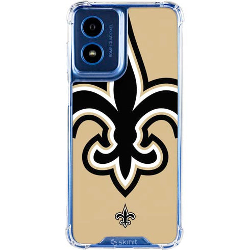 NFL New Orleans Saints Large Logo Moto G 5G (2024) Clear Case