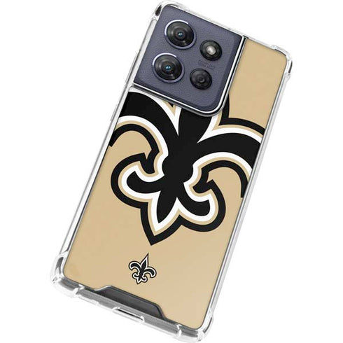 NFL New Orleans Saints Large Logo Moto G Stylus 5G (2025) Clear Case