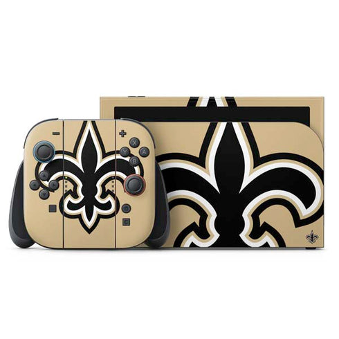 NFL New Orleans Saints Large Logo Nintendo Skins
