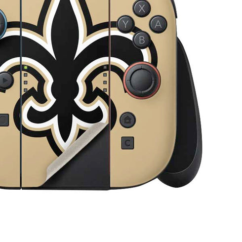 NFL New Orleans Saints Large Logo Nintendo Switch 2 (2025) Joy-Con Controller Skin
