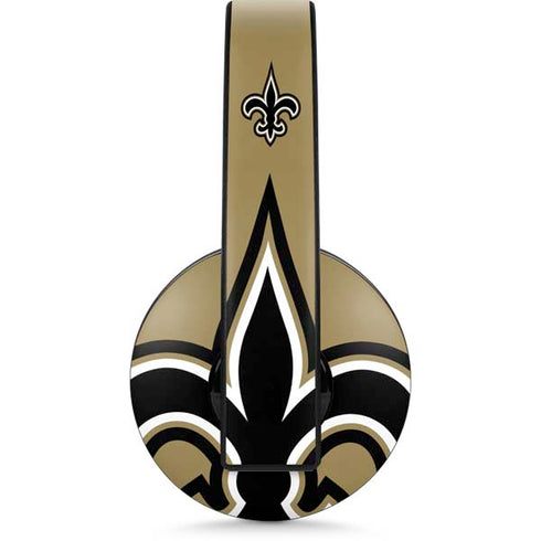 NFL New Orleans Saints Large Logo PlayStation 4 Gold Wireless Headset Skin