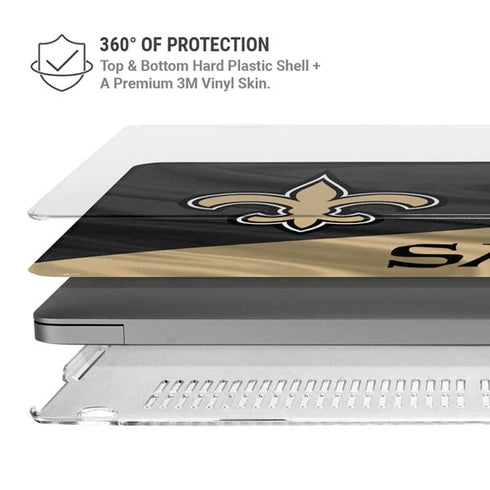 NFL New Orleans Saints MacBook Pro 14in (2021-24) Case plus Skin