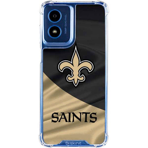 NFL New Orleans Saints Moto G 5G (2024) Clear Case