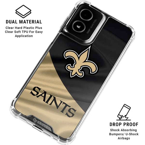 NFL New Orleans Saints Moto G Power 5G (2024) Clear Case
