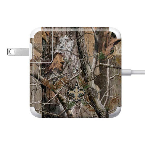 NFL New Orleans Saints Realtree AP Camo 85W Power Adapter (15 and 17 inch MacBook Pro Charger) Skin