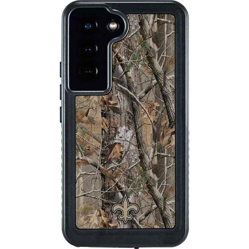 NFL New Orleans Saints Realtree AP Camo Galaxy S24 Waterproof Case