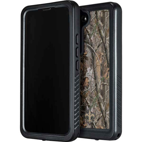 NFL New Orleans Saints Realtree AP Camo Galaxy S24 Waterproof Case