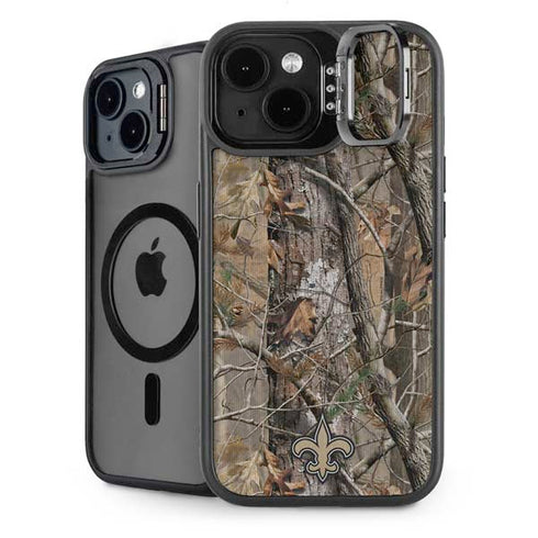 NFL New Orleans Saints Realtree AP Camo iPhone 14 Plus Kickstand Case