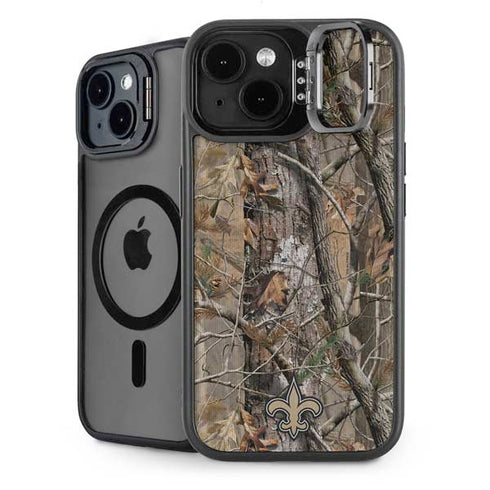 NFL New Orleans Saints Realtree AP Camo iPhone 15 Kickstand Case