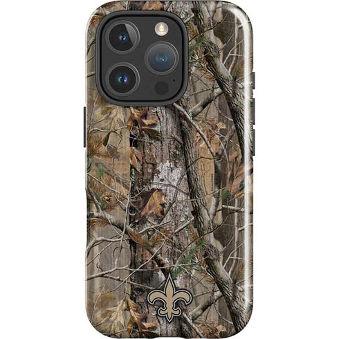 NFL New Orleans Saints Realtree AP Camo iPhone 16 Pro Max Magsafe Impact Case