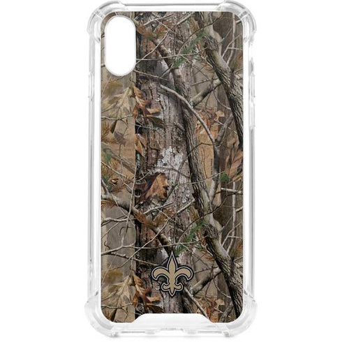 NFL New Orleans Saints Realtree AP Camo iPhone XS Clear Case