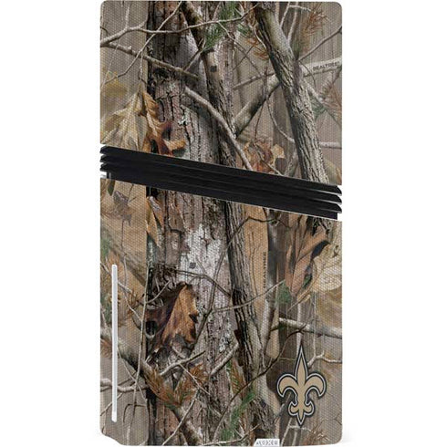 NFL New Orleans Saints Realtree AP Camo PS5 Pro Disk Console Skin