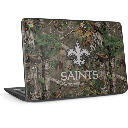 NFL New Orleans Saints Realtree Xtra Green Camo HP Chromebook Skin