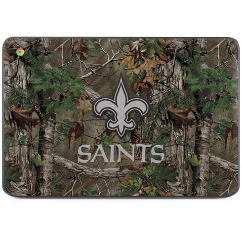 NFL New Orleans Saints Realtree Xtra Green Camo HP Chromebook Skin