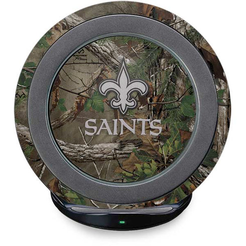 NFL New Orleans Saints Realtree Xtra Green Camo Fast Charge Wireless Charging Stand Skin