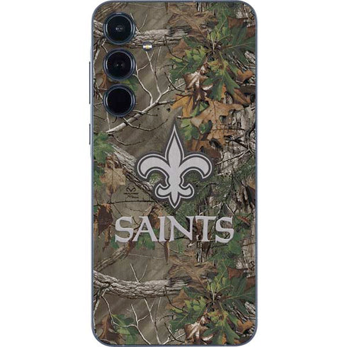 NFL New Orleans Saints Realtree Xtra Green Camo Galaxy A55 5G Skin