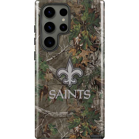 NFL New Orleans Saints Realtree Xtra Green Camo Galaxy S23 Ultra Pro Case