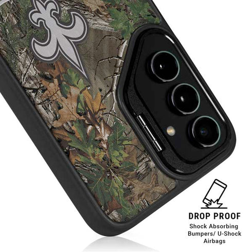 NFL New Orleans Saints Realtree Xtra Green Camo Galaxy S24 Plus Kickstand Case