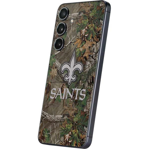 NFL New Orleans Saints Realtree Xtra Green Camo Galaxy S24 Plus Skin