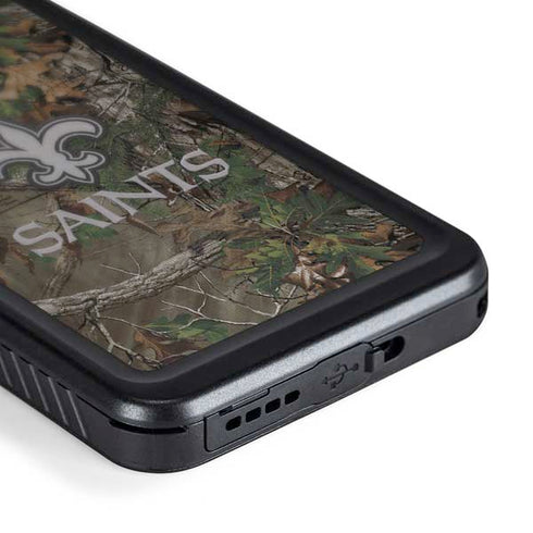NFL New Orleans Saints Realtree Xtra Green Camo Galaxy S24 Plus Waterproof Case