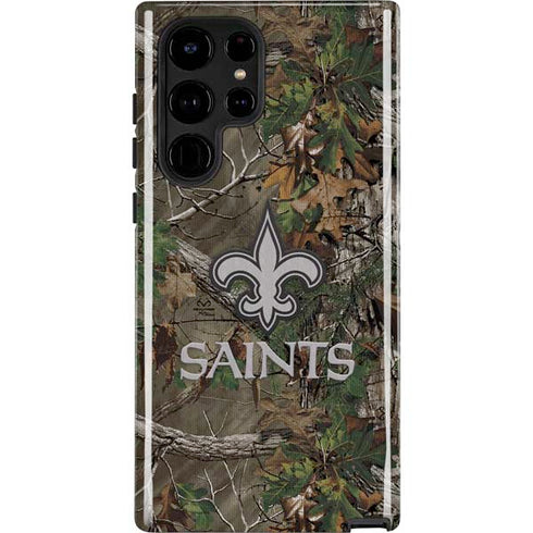 NFL New Orleans Saints Realtree Xtra Green Camo Galaxy S25 Ultra Impact Case