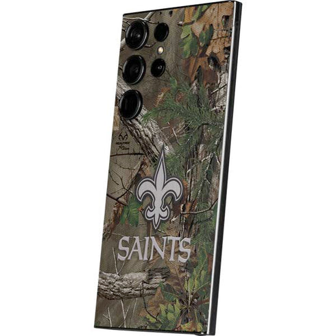NFL New Orleans Saints Realtree Xtra Green Camo Galaxy S25 Ultra Skin